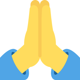 Emoji with praying hands